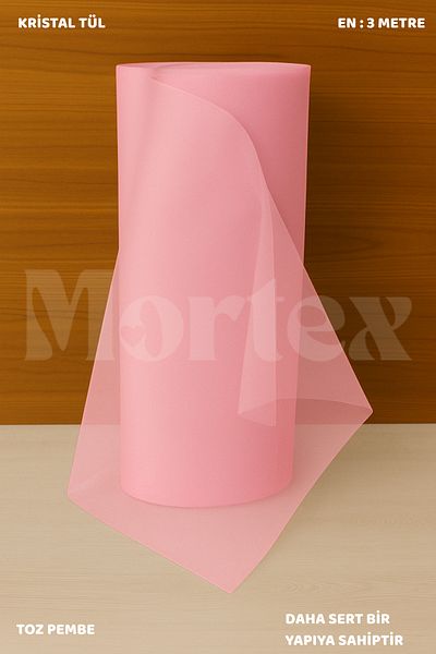 Mortex Τούλι σε σκόνη ροζ κρύσταλλο 100x300 cm |   Αρραβώνας, Χένα, Γάμος, Πακέτο, Πόρτα και Διακόσμηση πάρτι