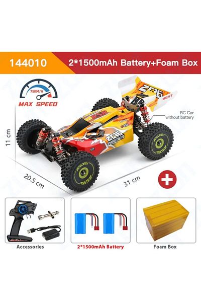 WL TOYS WLtoys 144010 144001 75KM/H 2.4G RC Car Brushless 4WD Electric High Speed Off-Road Drift Racing