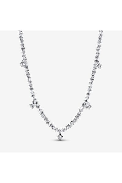 Pandora Colier elegant Pandora din Argint 925 cu pietre individuale Pave - 43cm