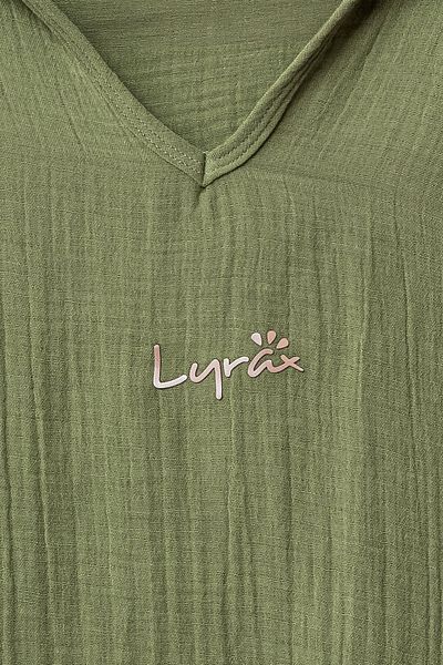Beniizle Lyrax Embossed Organic 100% Cotton Muslin Hooded Beach Towel Children Baby Pareo Poncho