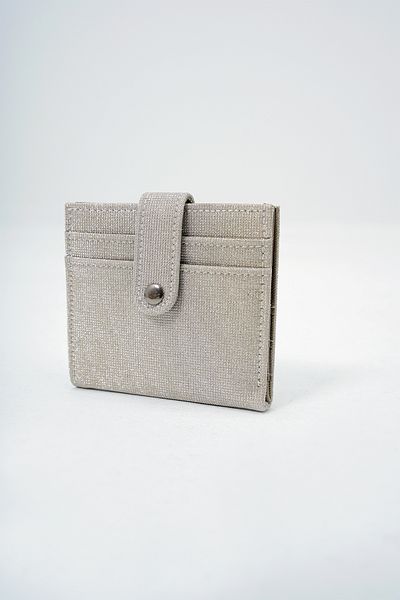 VAGGON Women's Gold Paper Money Compartment Snap Closure Stylish Glittery Wallet Card Holder Prmx14084