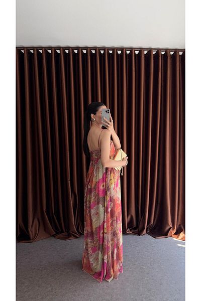 HAZELANNA Printed Thin Strap Colorful Dress