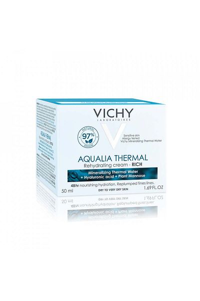Vichy Cremă termală bogată Aqualia pentru ten uscat, cremă de față, 50 ml