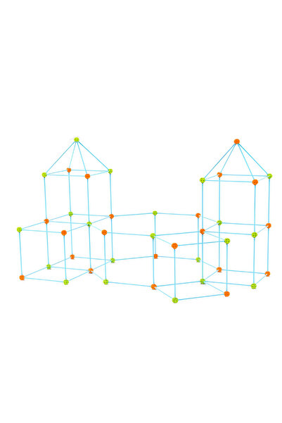 LUDIRO Σετ Κατασκευής Φρουρίου για Παιδιά, 120 Τεμάχια, Ενθαρρύνει τη Φαντασί...