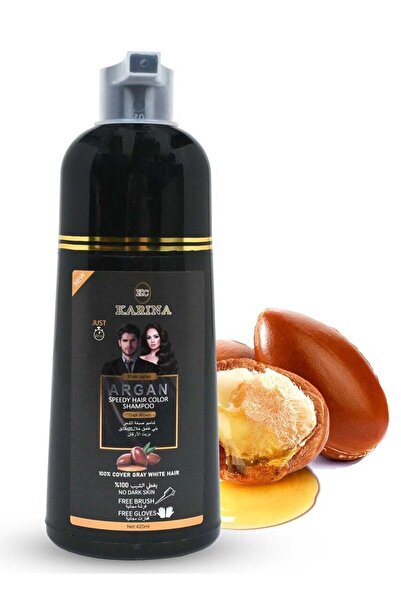 KARİNA شامبو صبغ الشعر بني غامق مع زيت الأرغان