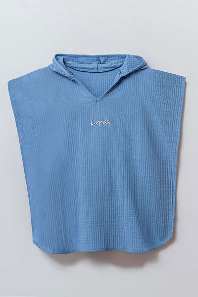 Beniizle Lyrax, organic, 100% bumbac, muselină, cu glugă, prosop de plajă, poncho pentru copii