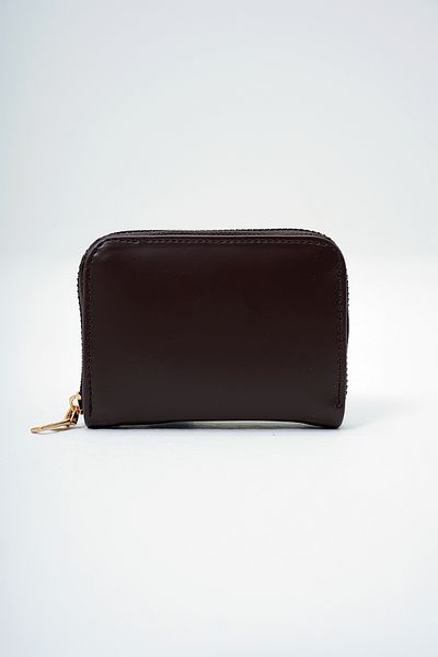 VAGGON Women's Bitter Brown Faux Leather Mini Card Holder Prmx14079