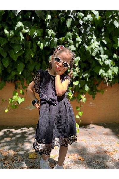 Minizade Girls Kids Baby Zero Sleeve Ruched Muslin Birthday Wedding Party Special Occasion Festive Summer Dress