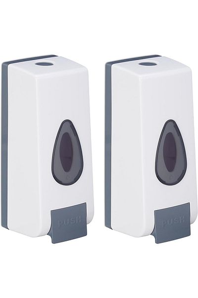 Sea Home 2Pcs 350ml Wall Mounted Manual Soap Dispenser Hand Liquid Shampoo Shower Gel Dispenser M-2572