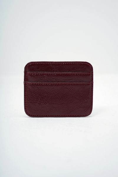 VAGGON Women's Burgundy Faux Leather Mini Card Holder Prmx14079