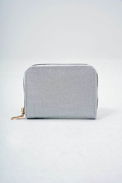 VAGGON Women's Silver Zippered Coin Compartment Silvery Stylish Mini Folding Wallet Prmx14080