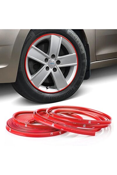 JollyMag Δακτύλιοι προστασίας και διακόσμησης χείλους, αυτοκόλλητοι, κατασκευασμένοι από εύκαμπτο πλαστικό - ΚΟΚΚΙΝΟΙ