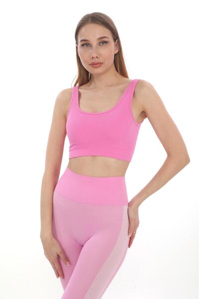 NOLYA MODA Yüksek Bel Dikişsiz Spor Tayt ve Büstiyer Takımı