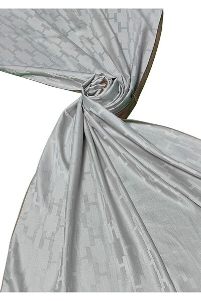 mim eşarp Leila Double Sided Jacquard Patterned Silky H Pattern Shawl – 75X190 cm