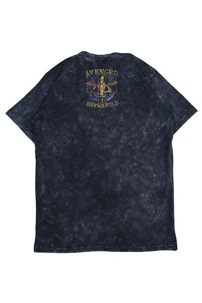 Fuddy Moda Tricou oversize Avenged Sevenfold Plus Ense imprimat lavabil, tricou retro unisex cu tematică rock band