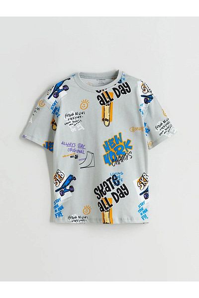 LC Waikiki LCW Baby Crewneck Tricou cu dungi pentru băieți, pachet de 2 (S5)
