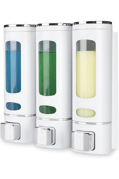 Sea Home 3Pcs Liquid Soap Dispenser 400ml Wall Mounted Shower Soap Shampoo Dispenser Kitchen Bathroom Soap Dispenser