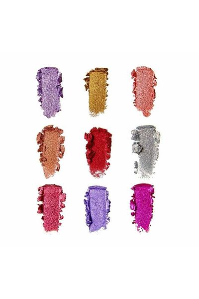 MAKEUP REVOLUTION Professional glitter palette 9 shades, shiny effect, Makeup Revolution London