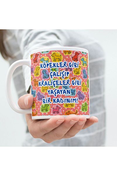kuphane Women Who Work Like Dogs and Live Like Queens Printed Mug