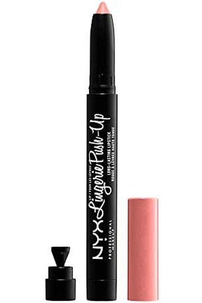 NYX Professional Makeup Lip Lingerie Push-Up Long Lasting Plumping Lipstick - Silk Indulgence, Baby Pink Nude