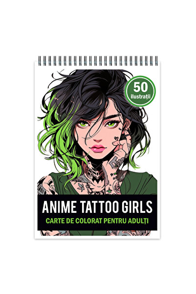 Legendary Gifts Книжка за оцветяване за възрастни, 50 илюстрации, аниме татуи...