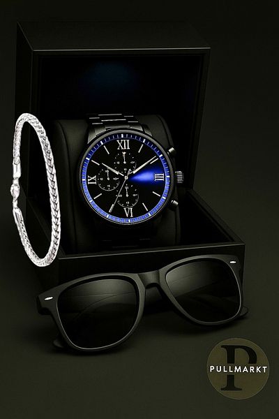pullmarkt Set of 3 - Glasses + Bracelet + Watch