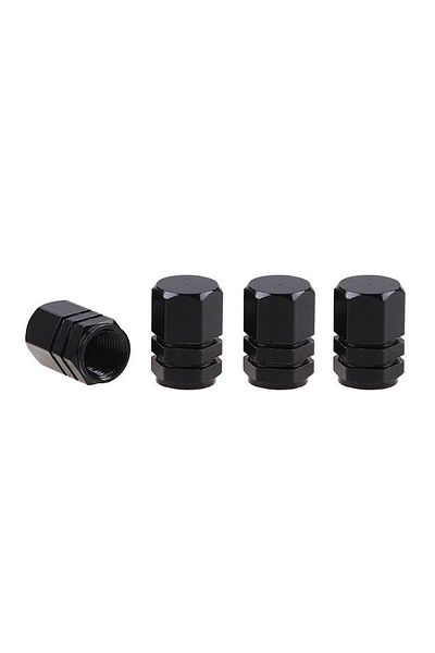 JollyMag Set capacele auto pentru ventil hexagon negru 4 buc