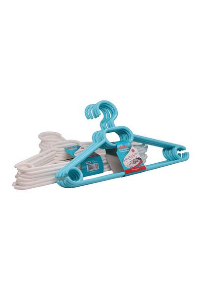 Flora 6-Piece Large Classic Durable and Sturdy Cloth Hanger Set Assorted Color