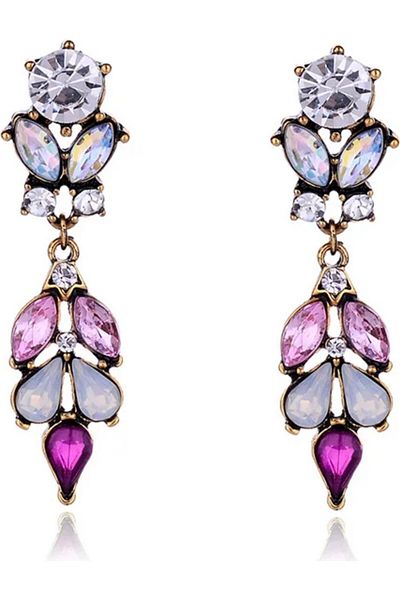 Waves And Pebbles Pink Earrings
