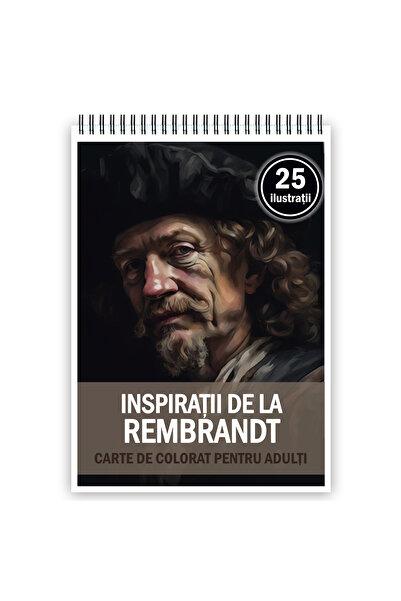 Legendary Gifts Βιβλίο ζωγραφικής για ενήλικες, 25 εικόνες, Ρέμπραντ, 56 σελίδες