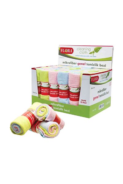 Flora 3-Piece Versatile and Efficient Microfiber Cleaning Cloth Set Assorted Color
