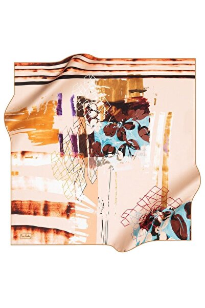 Pierre Cardin Eșarfă de mătase Tivil 8276438 - 961 - 48693 Model mixt pudră