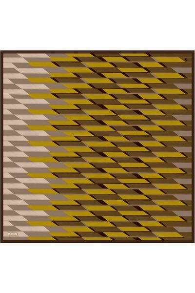 Armine Sura Silk Scarf 9325-35 Brown Mixed Pattern