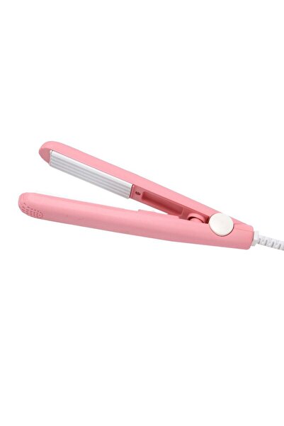 OEM Mini placă de îndreptat și ondulat păr 2 în 1 din ceramică, roz