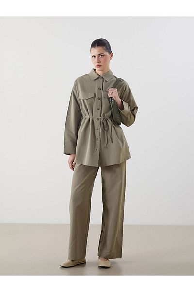 LC Waikiki New Season Standard Fit Poplin Women's Trousers - S5Mo15Z8