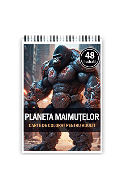 Legendary Gifts Carte de colorat, 48 de ilustratii, Planeta maimultelor,