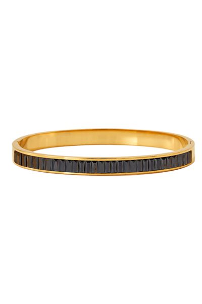 Tessero Bratara de dama tip Bangle fixa, model cristale cu efect de Sapphire, pietre zirconiu, otel inoxidab