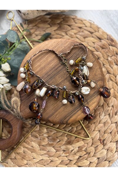 SEDEF TAKI Taşlı Vintage kısa boyun kolye