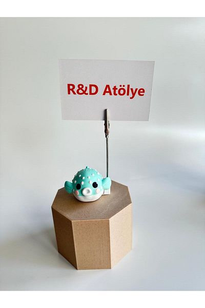fyne Cute Balloon Fish Table Top Notepad / Photo Holder