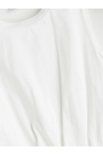 LC Waikiki Παιδική μπλούζα LCW Kids Ecru Crew Neck για κορίτσια