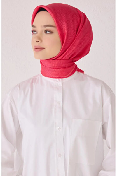 Belli Tivil İpek Eşarp 4055 - 04 Pembe Karışık Desen