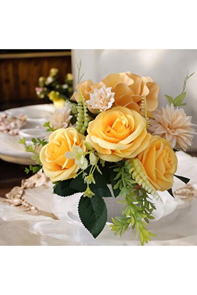 BARITCIOGLU Metal forjat argintiu albastru cobalt ıda aranjament de flori art...