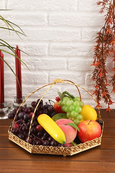 HELVACIOĞLU AKSESUAR Top Handle Mirrored Sugar Bowl, Chocolate Bowl, Turkish Delight Bowl, Cookie Bowl, Fruit Bowl 30 cm