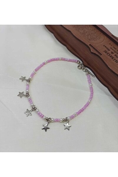 Simge Gümüş Bijouterie Star Figured Anklet