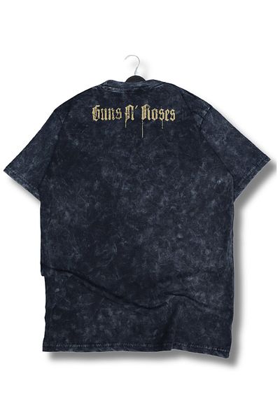 Fuddy Moda Υπερμεγέθη GNR Guns N' Roses Μπλουζάκι με στάμπα που πλένεται, Unisex Vintage μπλουζάκι με θέμα την ροκ μπάντα