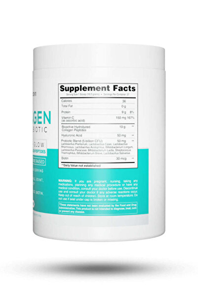 Earth's Creation Collagen Peptides Powder With Probiotics, For Healthy Skin, Hair, Nails, Gut & Joints, Unflavored