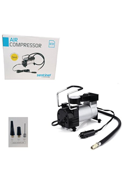 STİLİX GARAGE Sentinel Oto Araç Araba Lastik Şişirme Hava Kompresörü Metal Çi...