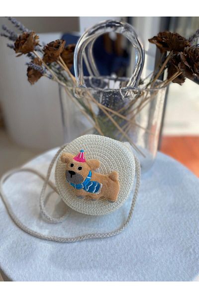 Zeynep Keskin Design Children's Bag, Children's Straw Bag, Girls' Bag, Holiday Bag