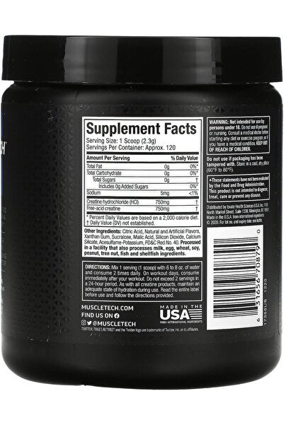 MUSCLETECH Cell-Tech Creactor Creatine HCl + Free-Acid Creatine