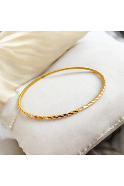 CASELN 22 Ayar Altın Kaplama Başak Ajda Bilezik 1 Adet - 1.kalite Kuyumcu Işçiliğidir